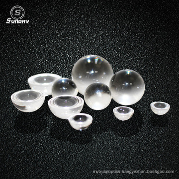 Calcium fluoride caF2 crystal ball lenses and half ball lenses